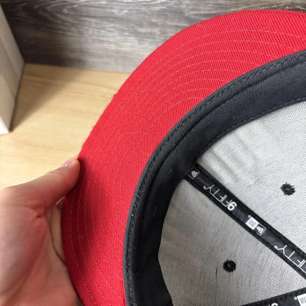 Jr. NBA Hat Cap Snap Back Black Red NBA Basketball Youth New Era Boys Kids